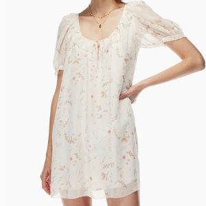 Aritzia Wilfred Reverie mini dress white floral